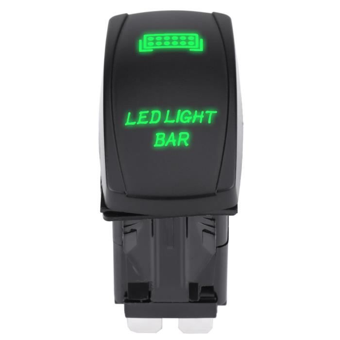Panneau Interrupteurs Bascule 5 Positions Étanche IP67 - LED Bleu 12-24V - Pour Camping-car, Bateau, Véhicule