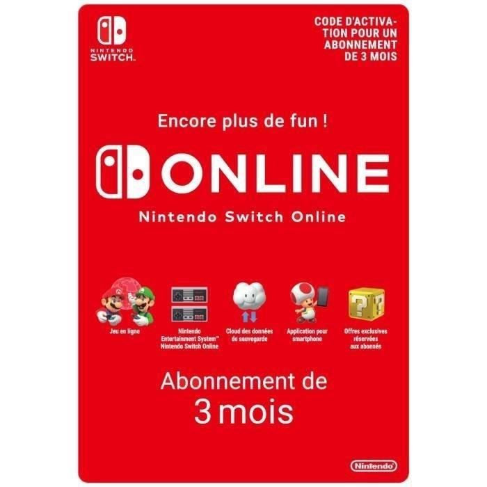 Abonnement Individuel de 3 mois au service Nintendo Switch Online • Code d'activation pour Nintendo 