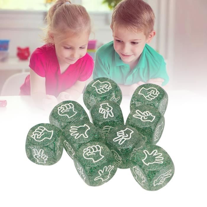 Lot De 10 Dés à 6 Faces 16 Mm En Acrylique - Couleurs Violet & Rose/blanc - Pour Jeux De Société, Soirées, D&D