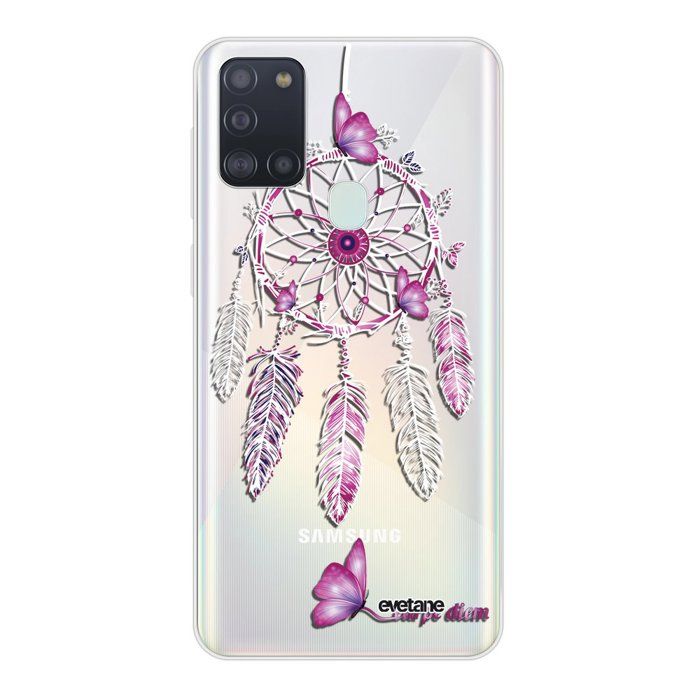 Coque Samsung Galaxy A21S 360 intégrale transparente Carpe diem Ecriture Tendance Design Evetane.