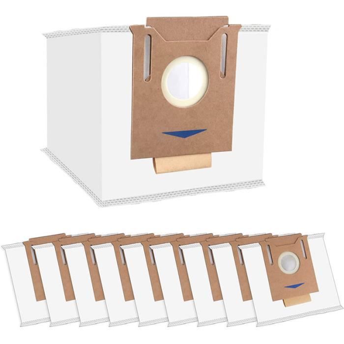 10 sacs daspirateur de rechange pour aspirateurs Ecovacs Deebot Ozmo T8 AIVI T8 Max AIVI et T8 T9 T9+ N8 Series DX93 DDX96