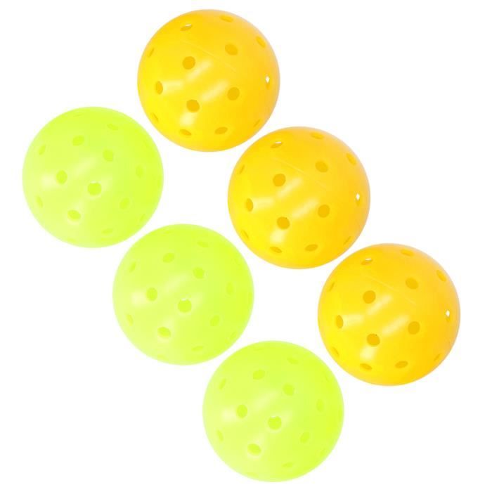 Balles de Pickleball lumineuses OMABETA - 40 trous - 74mm - 5 pièces