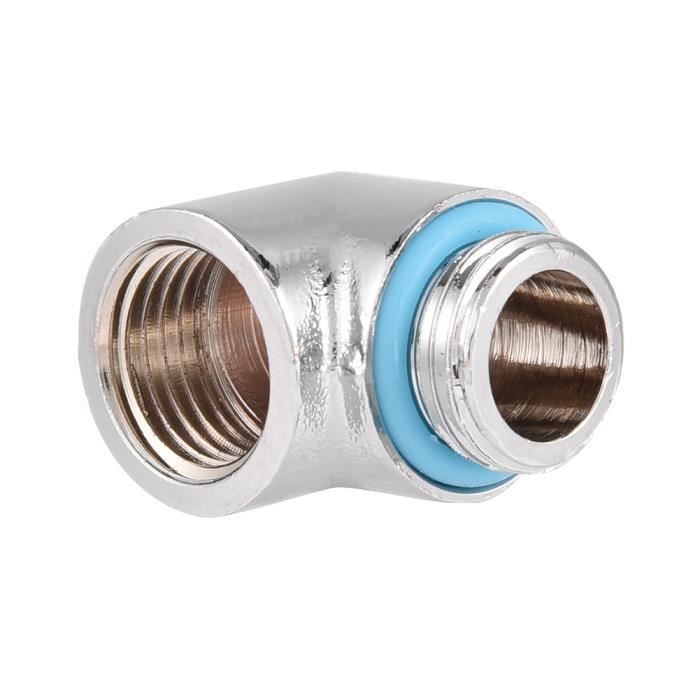 Lot De 6 Raccords Cannelés à Filetage G1/4 Pour Refroidissement Par Eau PC à Deux Boutons G1/4 Avec Anneau En Silicone Pour Blocs