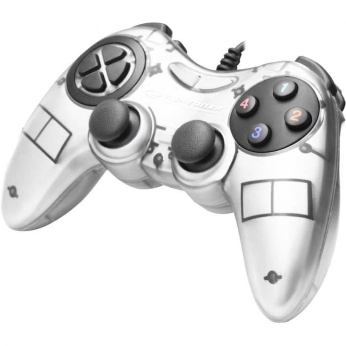 Manette de jeu - Esperanza - Fighter - Filaire - Blanc - PC