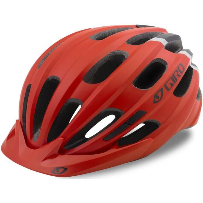 Casque VTT Giro Hale - rouge - Technologie In-Mold - Réflecteur - Visière amovible
