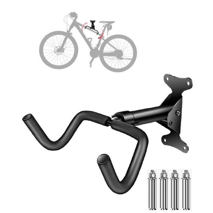 Support mural pour vélo, support de rangement, Crochet à vélo de route,  Râteliers à vélo - angle largeur longueur réglables - Cdiscount Sport