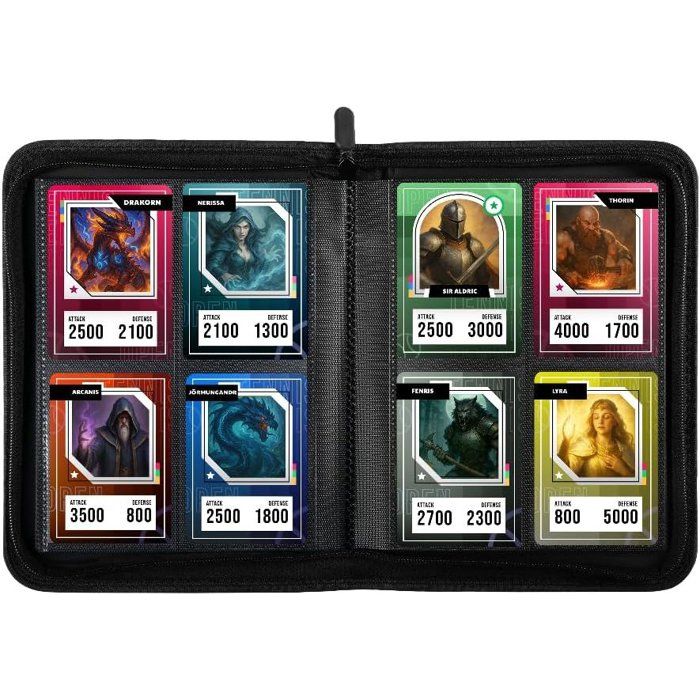 Mini Album Premium Konix 4 Pochettes 63 x 88 mm – Rangement 160 Cartes