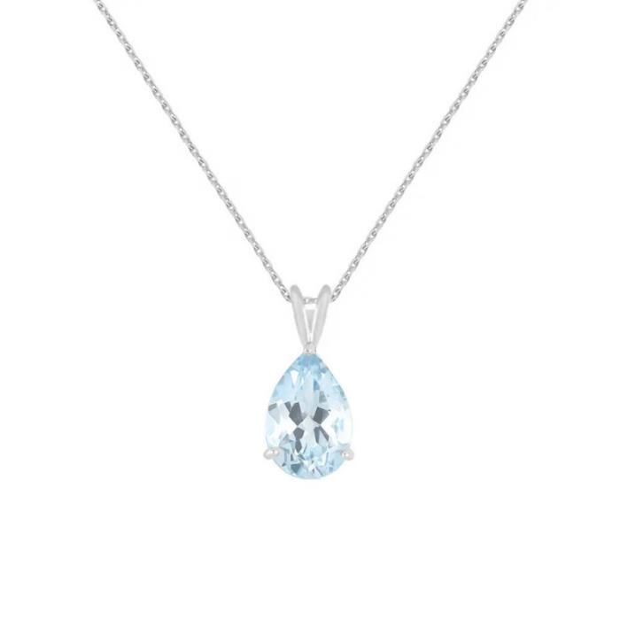 Collier Tendance - Pendentif Carrés Superposés Bleu Azur Et Noir Sur Argent