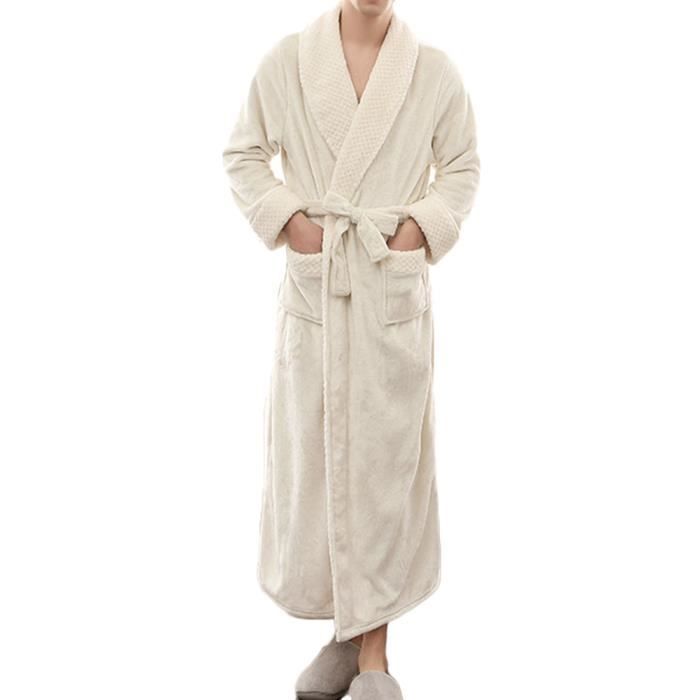 Peignoir Femme épais En Coton - Grande Taille, Capuche, Longueur Genoux | Idéal Pour L'hiver, Doux Et Chaud, Robe De Chambre Confortable - 8