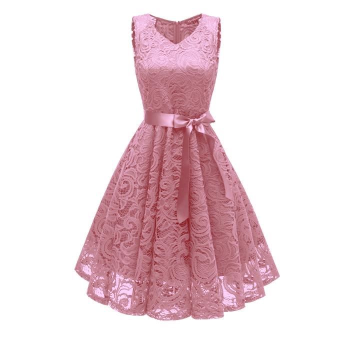 robe rose femme