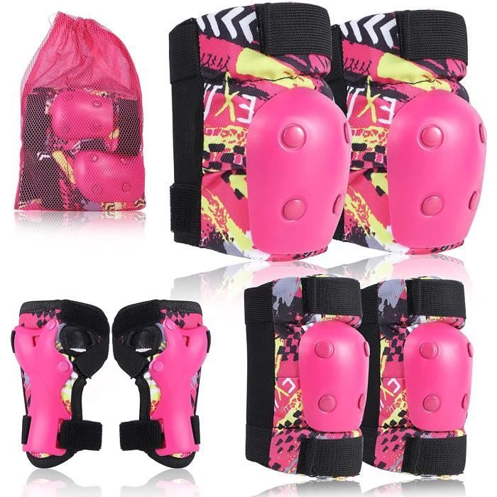 roller protections pour vélo coudières équipement de protection 6 en 1 avec genouillères skateboard protège-poignets Amusingtao Ensemble de genouillères