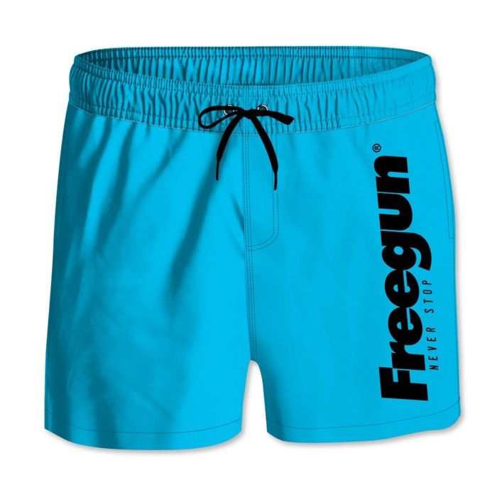 freegun maillot de bain enfant, short de bain garçon avec filet intérieur et poches latérales - bleu taille 10/12 ans