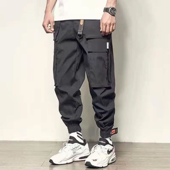 Pantalon Jogging Homme Red Bridge - Coupe Cargo Basse - 75% Coton - Streetwear Confortable