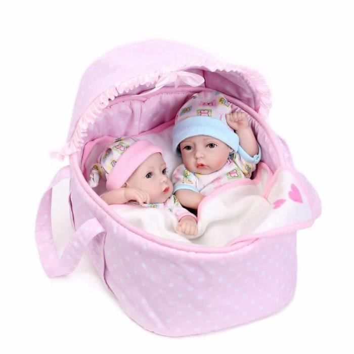 10 Pouce Mode Jumeaux Bebe Poupee Reborn Plein Silicone Realiste Fille Et Garcon Bebes Jouet Enfants Cadeau D Anniversaire Achat Vente Poupee Cdiscount
