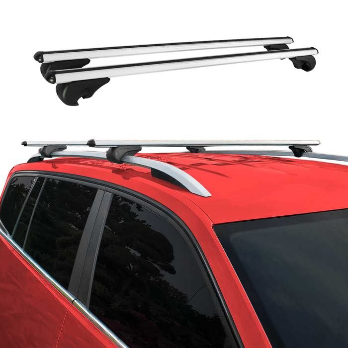 Barres de toit Transversales pour VW Polo 2001-2009 Aluminium Argent