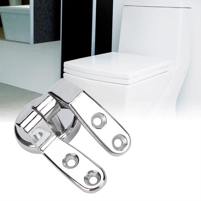 Lève-siège De Toilette VGOL 2 Pièces Argent - Poignée ABS Avec Adhésif Acrylique Pour Ouvrir Sans Toucher