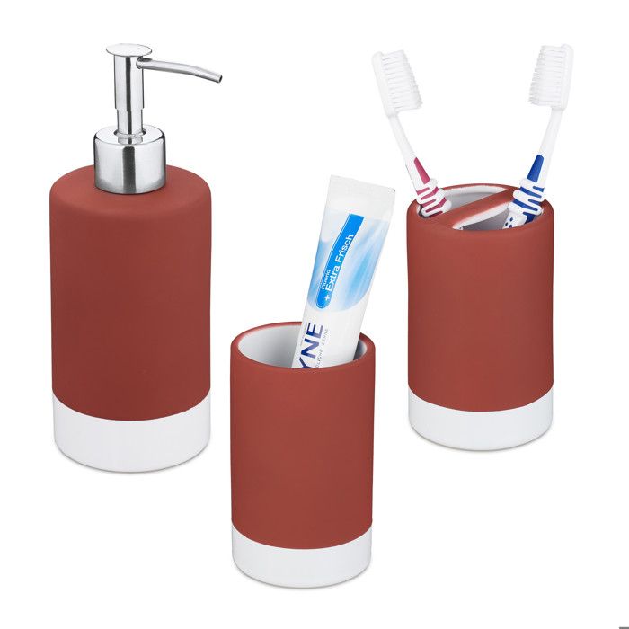 Set Salle De Bain 2 Pièces – Gobelet Et Porte-savon – Terre Cuite émaillée Bleue – Fait Main