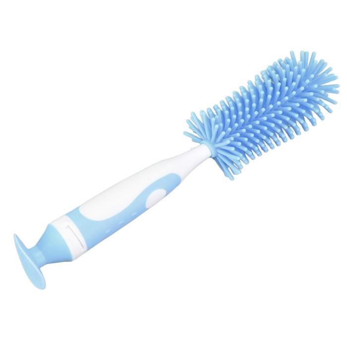 Bebamour Kit Complet Brosses à Biberon En Silicone Avec Support - Nettoyage Doux Anti-Rayures Pour Tétines Et Pailles (Vert)