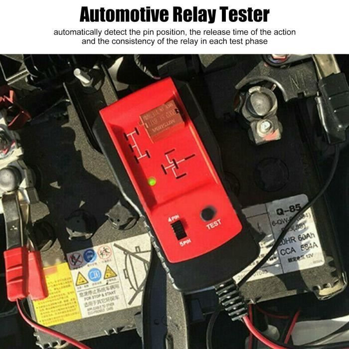 Testeur De Relais Voiture 12V Portable Outils De Diagnostic Affichage Led 4 Broches 5 Broches Testeur De Relais Voiture 12V Portable Outils De Diagnostic Affichage Led 4 Broches 5 Broches