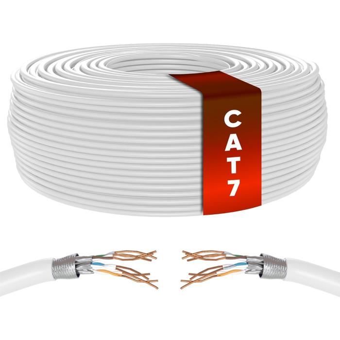 Câble Ethernet 100m Velamp - Cat5E UTP CCA Pour Internet Haut Débit - Câble Réseau LAN En Bobine
