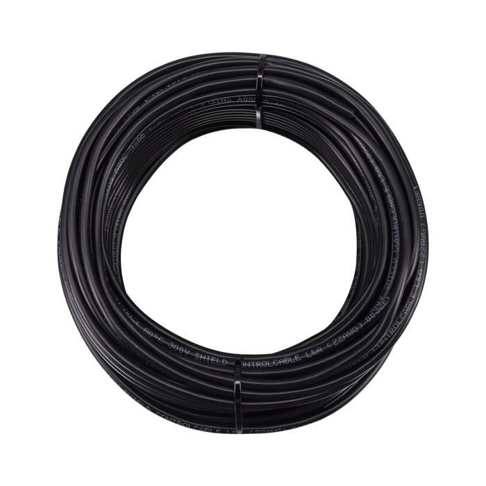 Câble électrique 22 AWG 3 Conducteurs - 200 Pieds De Longueur, Cuivre étamé, Pour Installations Domestiques Ou Atelier