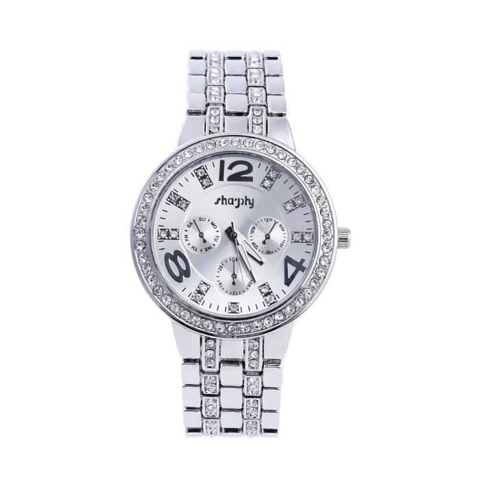 SHARPHY® Montre Femme marque de Luxe diamant quartz analogique
