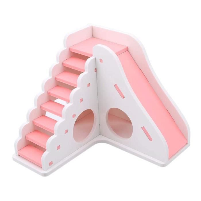 Hamster échelle Diaporama Jouet Rouge Escalier en Bois Animaux 