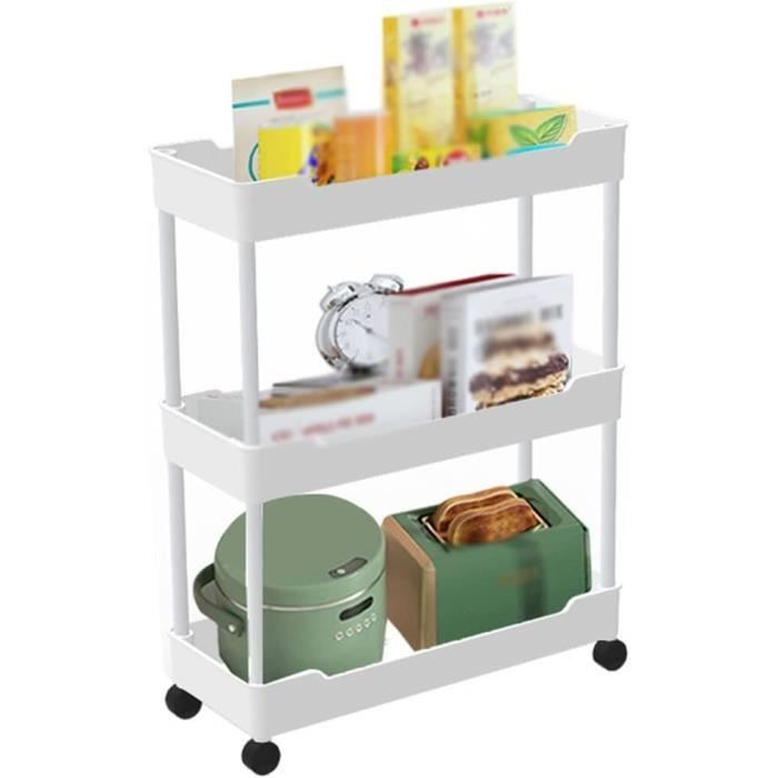 Costway Chariot De Rangement Roulant à 3 Niveaux Avec Plateau Amovible Costway Cswy9833