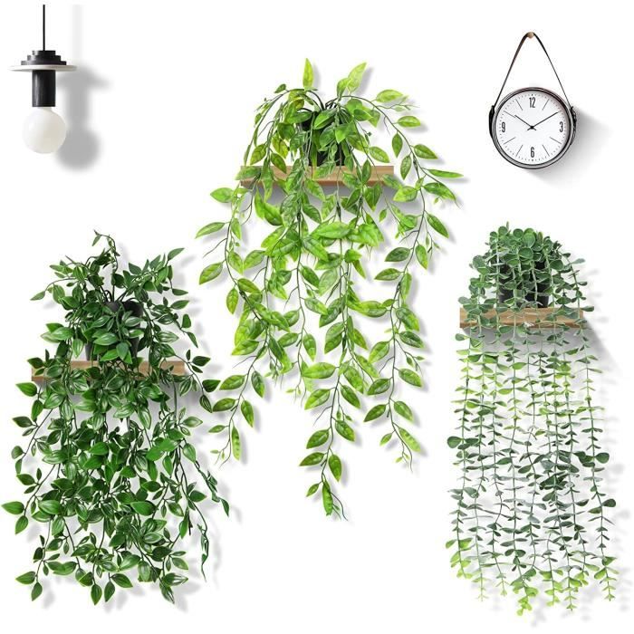 THXIY 3PCS Plante Artificielle, Fausse Plante Tombante Deco pour