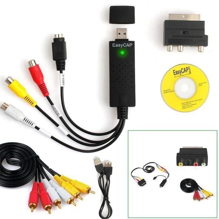 Convertisseur USB 2.0 VHS en DVD Set VHS en DVD Kit de capture vidéo audio Cdiscount TV Son Photo
