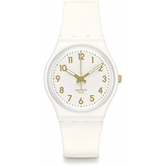 Montre - SWATCH - Gent Bio SO28W106-S14 - Bracelet Cuir - Etanche 3 ATM - Blanc