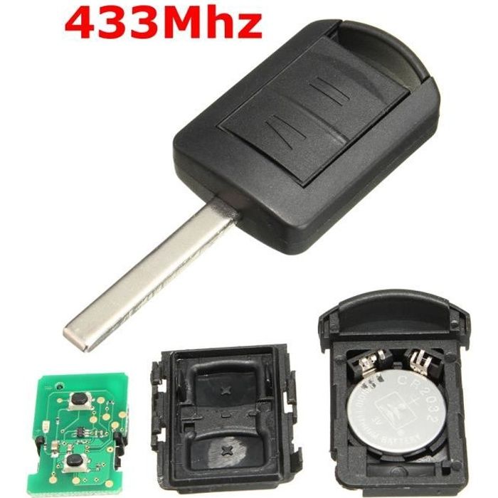 2 BOUTON CLE TELECOMMANDE FOB PR VAUXHALL CORSA C COMBO VAN TIGRA MERIVA 433Mhz
