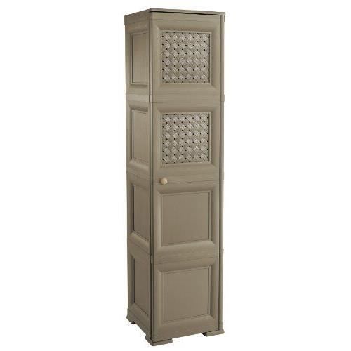 Tontarelli 8085569909 Meuble Colonne 4 Compartiments Porte Ajourée Omnimodus Plastique Chocolat - 8085569909EAN Tontarelli 8085569909 Meuble Colonne 4 Compartiments Porte Ajourée Omnimodus Plastique Chocolat - 8085569909EAN