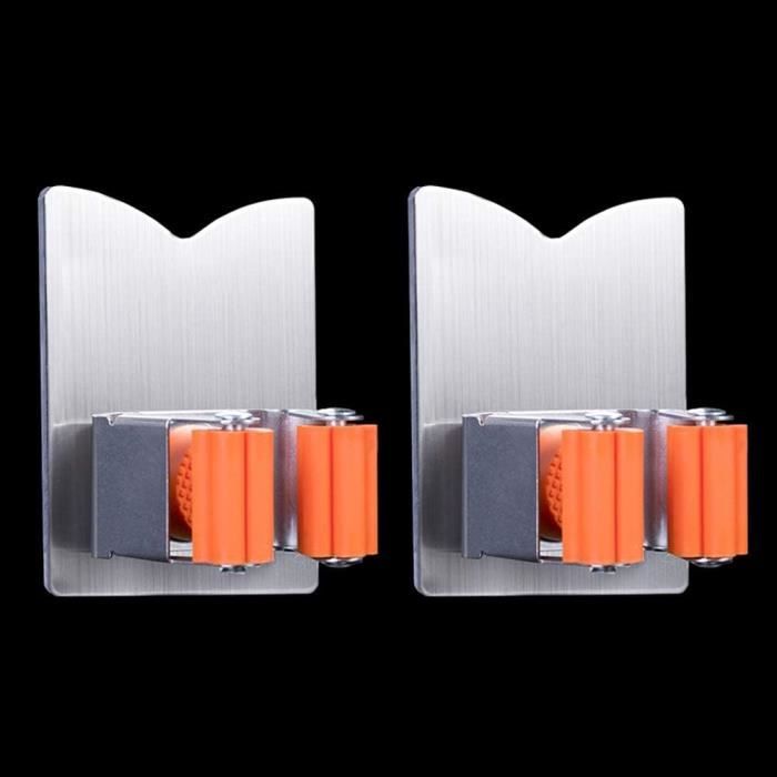Porte Balai Mural En Acier Inoxydable Support De Balai Avec 4