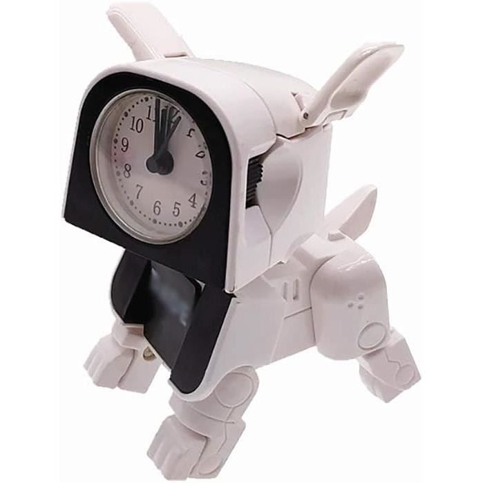 YOUKI Horloge De Bureau Robot Steampunk Rétro - Horloge Silencieuse Industrielle Métal