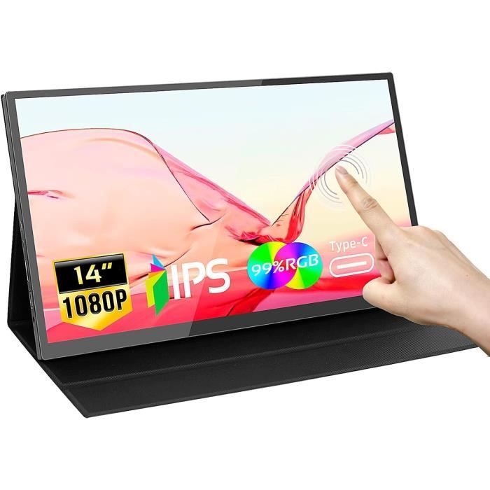 Écran Portable Tactile UP PARTS 15,6 Pouces – Full HD IPS, USB-C/HDMI, Ultra Fin – Parfait Pour Mobile Et Nomade - 2