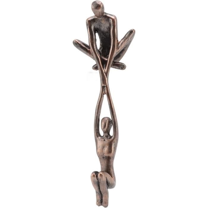 Sculpture en bronze Couple d'amoureux s'embrassant moderne 98x28x28cm