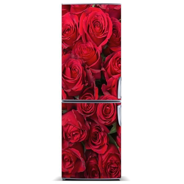 Tulup 70x190 autocollant pour réfrigérateur roses rouges Achat