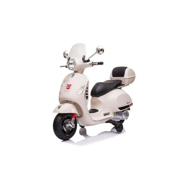 Vespa Moto Electrique Pour Enfants 6V, Roues Auxiliaires, Scooter