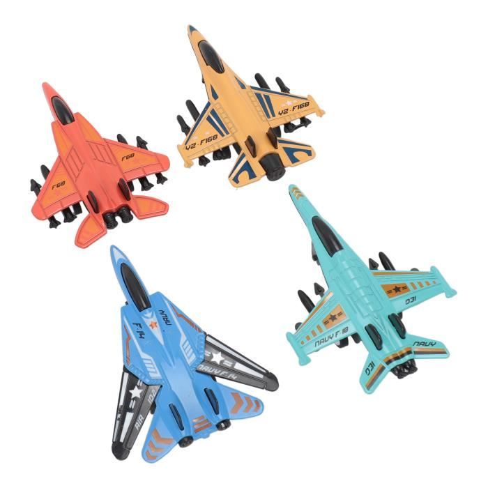 Lot De 4 Avions Jouets En Alliage Et Plastique – Modèles Miniatures, Roues Flexibles – Cadeau Pour Enfants 3-12 Ans