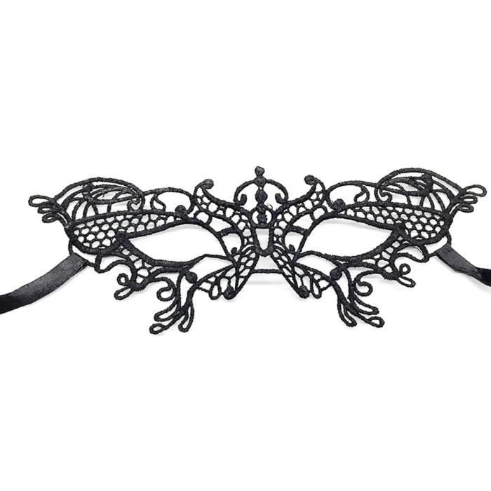 Masque De Dentelle Noir Femme – Élégant Masque Vénitien – Pour Soirée, Halloween, Carnaval – Sangles Réglables – Accessoire De Déguisement
