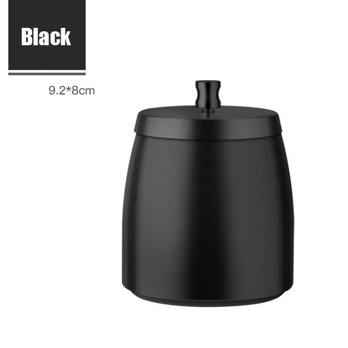 Cendrier Design Léopard Noir Avec Couvercle - Acier Inoxydable étanche Coupe-vent - Pour Terrasse, Bureau, Extérieur