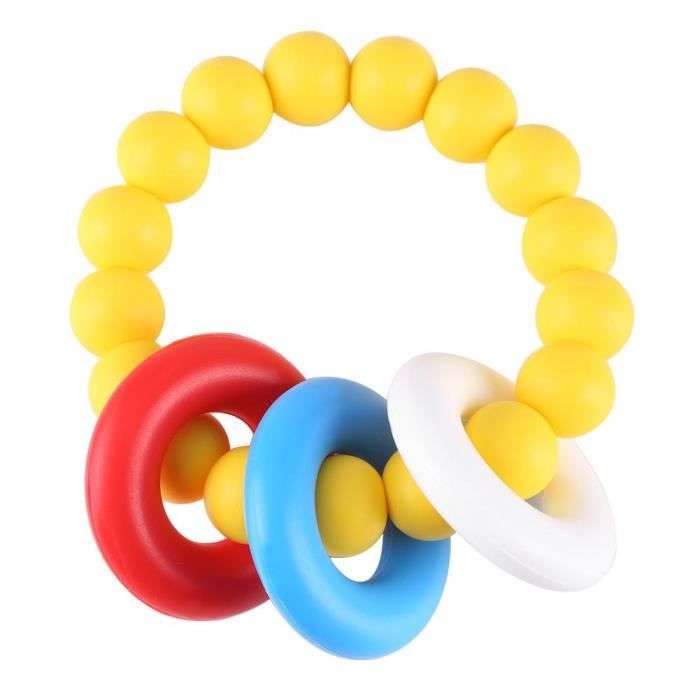 Les Molaires De Bebe Anneau De Dentition De Silicone Jouets Bebe Jaune Cdiscount Puericulture Eveil Bebe