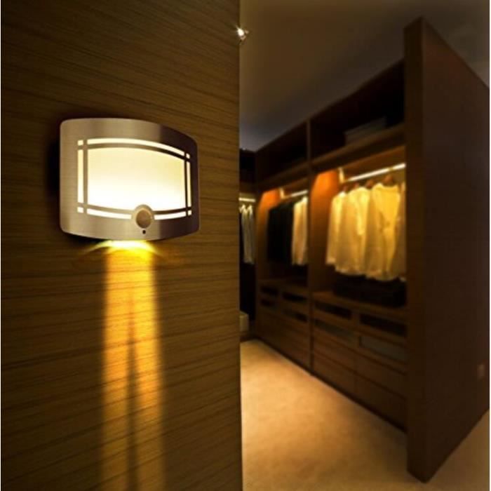 Applique Murale Interieur Led Rechargeable Avec Dtecteur De Mouvement 3  Mode De Luminosit Lampe Murale Sans Fil Portative Pour Chambre Le Salon  Couch 