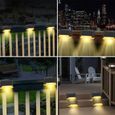 Lot de 8 Lampe de pont Solaire LED Imperméable lumiere Extérieur sans Fil pour Clôture Jardin Escalier Chemin Parc Pont-1