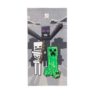 Serviette De Plage Minecraft 70x140 Cm - Polyester 350 G/m² - Pour Enfants