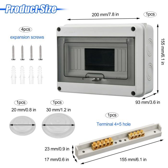 Boîte électrique étanche IP65 Vegena – 3 Modules, Gris, Pour Extérieur, Murale