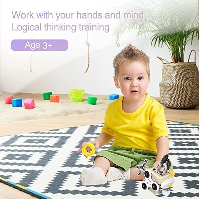 Jouets de Cube D'activité, Busy Board pour Tout-petits Occupé pour Enfants Planche  Sensorielle en Bois Montessori Bébé Apprentissage - Cdiscount Jeux - Jouets