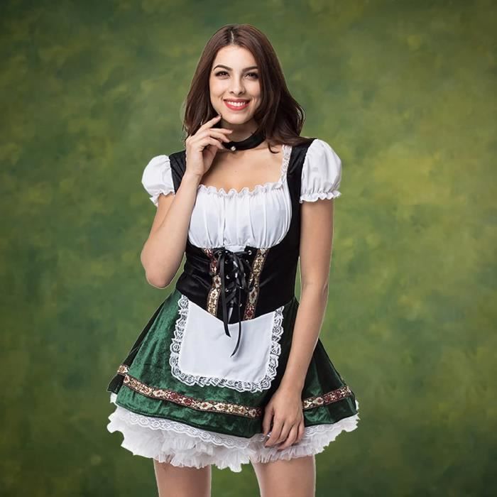 Dirndl Costume Bavarois Feminin Alsace Costume Robe Dirndl
