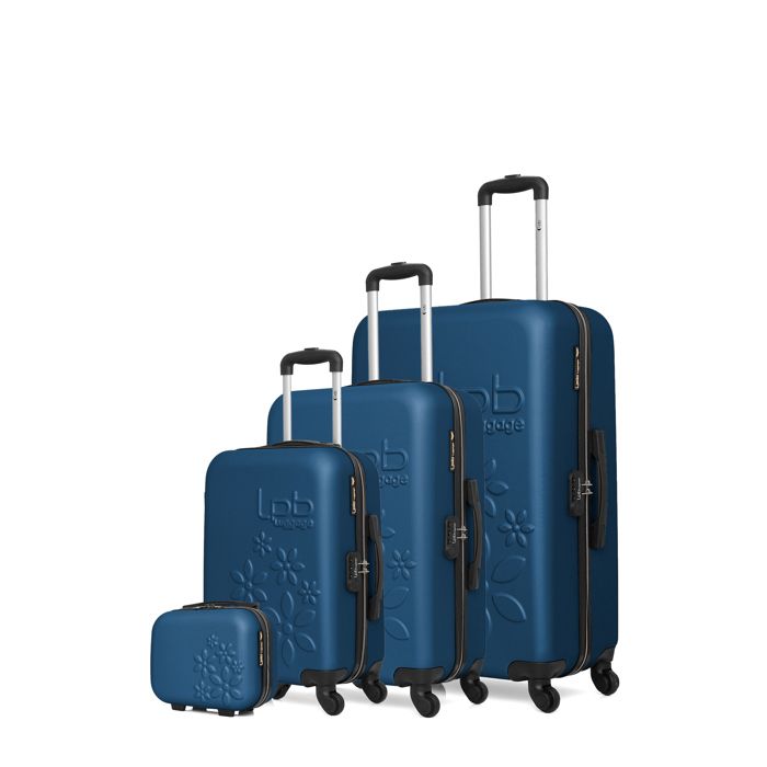 Ensemble de valises rigides, matériau abs, 4 roues pivotantes, avec